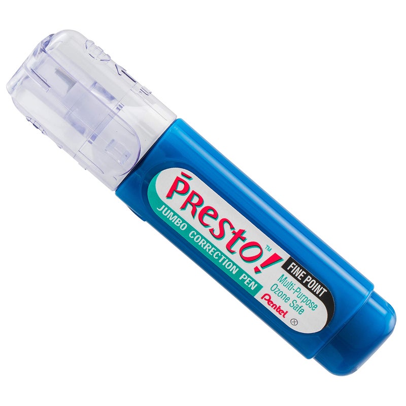 Pentel Presto! Jumbo Correction Pen, Fine Point, Metal Tip, White, 12 ml/0.4 fl.oz. 1 Pack (ZL31WBP-K6) - Image 4